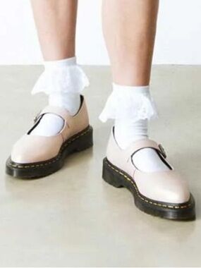 Doc Martens ELPHIE Iridescent Leather Mary Jane Shoes Sz 7